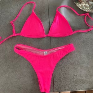 Koana Swim Ribbed Pink Neon Bikini